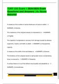 TURF 235 Exam 1 2024&sol;2025 Exam  Questions and Answers &vert; A&plus; Score  Assured 