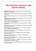 HSC 3720 Exam 2 Questions  With Accurate Answers 