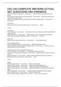 CRJ 104 COMPLETE MIDTERM ACTUAL SET QUESTIONS AND ANSWERS