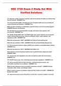 HSC 3720 Exam 2 Study Set With Verified Solutions 