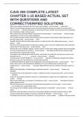 CJUS 200 COMPLETE LATEST CHAPTER 1-15 BASED ACTUAL SET WITH QUESTIONS AND CORRECT&sol;VERIFIED SOLUTIONS