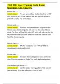 TED 300 Epic Training Build Exam Questions And Answers&period;docx