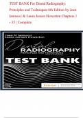 TEST BANK For Dental Radiography&colon; Principles and Techniques 6th Edition by Joen Iannucci & Laura Jansen Howerton Chapters 1 - 35 &vert; Complete   9780323695503