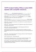 TCFP Incident Safety Officer Latest 2025 Update with complete solutions&period;