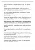 MEDI-CALPEER SUPPORT SPECIALIST - PRACTICE EXAM