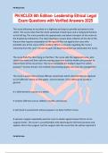PN NCLEX 6th Edition- Leadership Ethical Legal Exam Questions with Verified Answers 2025