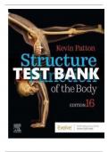 Test Bank - Structure and Function Of The Body 17th Edition Author&colon;Kevin T&period; Patton&comma;Thompson&comma;Williamson All Chapters&lbrack;1-22&rsqb; With Verified Questions And Answers 100&percnt;Complete A&plus; Guide Newest Version