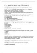 JFC FINAL EXAM QUESTIONS AND ANSWERS