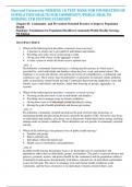 Harvard University NURSING 10 TEST BANK FOR FOUNDATION OF POPULATION HEALTH FOR COMMUNITY&sol;PUBLIC HEALTH NURSING 5TH EDITION STANHOPE