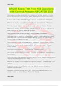 CRCST Exam Test Prep 150 Questions with Correct Answers UPDATED 2025