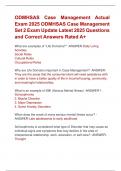 ODMHSAS Case Management Actual  Exam 2025 ODMHSAS Case Management  Set 2 Exam Update Latest 2025 Questions  and Correct Answers Rated A&plus;