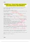 CPHIMS Exam 1 Study Guide Latest Questions with Verified Answers 2025 GRADED A&plus;