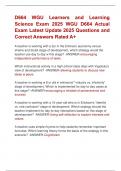 D664 WGU Learners and Learning  Science Exam 2025 WGU D664 Actual  Exam Latest Update 2025 Questions and  Correct Answers Rated A&plus; 