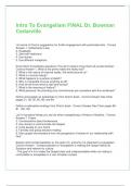 Intro To Evangelism FINAL Dr&period; Bowman Cedarville Questions And Answers Rated A&plus; New Update Assured Satisfaction