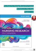 TEST BANK For Nursing Research In Canada&comma; 5th Edition by Mina Singh&comma; Verified Chapters 1 - 21&comma; Complete Newest Version updated 2025