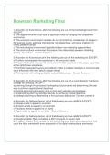 Bowman Marketing Final Exam Questions and Answers &vert; 2025 Update &vert; 100&percnt; Correct