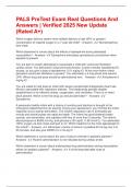 PALS PreTest Exam Real Questions And Answers &vert; Verified 2025 New Update &lpar;Rated A&plus;&rpar;