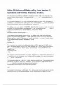 Relias RN Advanced Math Ability Exam Version 1 &vert; Questions and Verified Answers &vert; Grade A