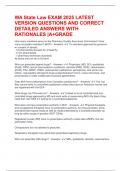 WA State Law EXAM 2025 LATEST VERSION QUESTIONS AND CORRECT DETAILED ANSWERS WITH RATIONALES &vert;A&plus;GRADE