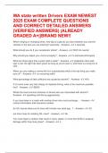 WA state written Drivers EXAM NEWEST 2025 EXAM COMPLETE QUESTIONS AND CORRECT DETAILED ANSWERS &lpar;VERIFIED ANSWERS&rpar; &vert;ALREADY GRADED A&plus;&vert;&vert;BRAND NEW&excl;&excl;
