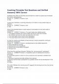 Coaching Principles Test Questions and Verified Answers&vert; 100&percnt; Correct