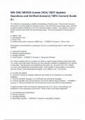 MN 566&sol; MN566 &lpar;Latest 2024&sol; 2025 Update&rpar; Questions and Verified Answers&vert; 100&percnt; Correct&vert; Grade A&plus;