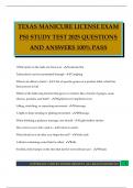 Texas Manicure PSI Bundled Exams Questions and Answers 100&percnt; Pass Guaranteed Updated 2025