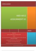 HED 4812 Assignment 1 -DUE MAY 2025 Scenario&colon; Leading Change in a 21st Century School 1&period; Analyse the Scenario&colon;  o Identify the key challenges and opportunities in the scenario&period; 
