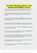 IPC CID&plus; UPDATED ACTUAL   Exam  Questions and CORRECT Answers 