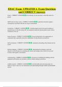 EDAC Exam  UPDATED A  Exam Questions  and CORRECT Answers 