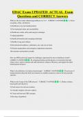 EDAC Exam UPDATED  ACTUAL  Exam  Questions and CORRECT Answers