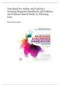 Test Bank For Ackley And Ladwig&rsquo;s Nursing Diagnosis Handbook&comma; 13th edition - Makic&comma; &lpar;All Sections I&comma; II&comma; III&rpar; Latest Edition