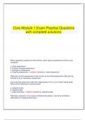 Core Module 1 Exam Practice Questions with complete solutions&period;