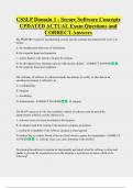 CSSLP Domain 1 - Secure Software Concepts  UPDATED ACTUAL Exam Questions and  CORRECT Answers