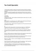 Tax Credit Specialist NEWEST 2025&sol;2026 ACTUAL EXAM COMPLETE QUESTIONS AND CORRECT DETAILED ANSWERS &lpar;VERIFIED ANSWERS&rpar; &vert;ALREADY GRADED A&plus;&vert;&vert;BRAND NEW&excl;&excl;