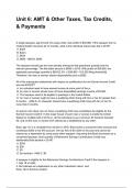 Unit 6&colon; AMT & Other Taxes&comma; Tax Credits&comma; & Payments NEWEST 2025&sol;2026 ACTUAL EXAM COMPLETE QUESTIONS AND CORRECT DETAILED ANSWERS &lpar;VERIFIED ANSWERS&rpar; &vert;ALREADY GRADED A&plus;&vert;&vert;BRAND NEW&excl;&excl;
