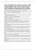 C201 COMPLETE LATEST ACTUAL PRE ASSESSMENT SET WITH QUESTIONS AND CORRECT&sol;VERIFIED SOLUTIONS