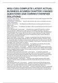 WGU C201 COMPLETE LATEST ACTUAL BUSINESS ACUMEN CHAPTER 3 BASED QUESTIONS AND CORRECT&sol;VERIFIED SOLUTIONS