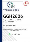 GGH2606 Assignment 2 (DETAILED ANSWERS) Semester 1 2025 - DISTINCTION GUARANTEED