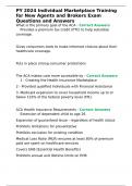 PY 2024 Individual Marketplace Training for New Agents and Brokers Exam Questions and Answers&period;
