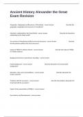Ancient History Alexander the Great Exam Revision Questions With All Complete And Verified  Solutions Graded A&plus;&period;
