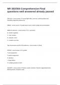 NR 302&sol;304 Comprehensive Final questions well answered already passed