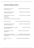 Ancient History Unit 2 Exam With Complete Questions And Correct Answers&period;