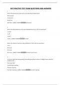 DHT PRACTICE TEST EXAM QUESTIONS AND ANSWERS