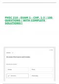 PHSC 210 - EXAM 1 - CHP&period; 1-3 &vert; 100 QUESTIONS &vert; WITH COMPLETE SOLUTIONS&excl;&excl;