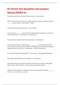 DC Permit Test Questions and answers Newest RATED A&plus; 