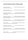 Ancient History Exam 2 Study guide with questions with well elaborated answers
