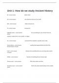  Unit 1&colon; How do we study Ancient History Questions With All Complete And Verified Solutions&period;