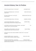 Ancient History Year 11 Prelims Test With Verified Correct Complete Solutions