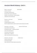 Ancient World History&colon; Unit 4 Exam Questions With Correct Verified Answers